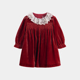 CERA UNA VOLTA MARTINA SMOCKED LACE EYELET COLLAR DRESS